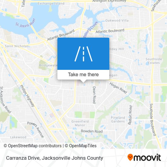 Carranza Drive map