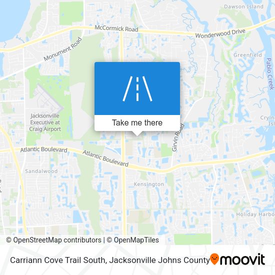 Mapa de Carriann Cove Trail South