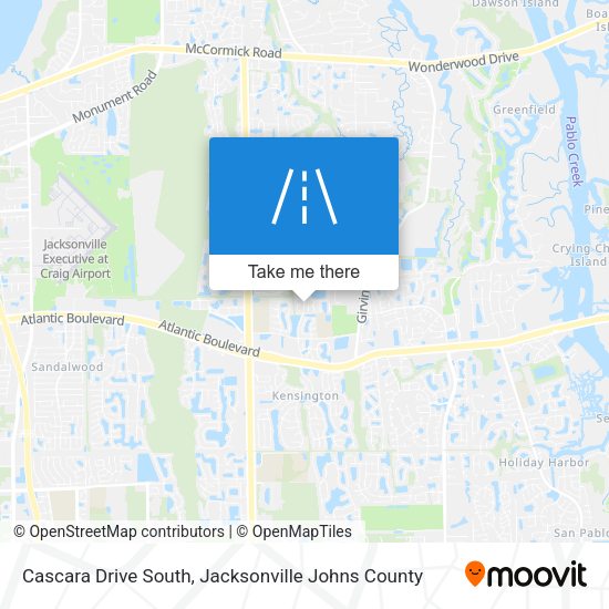 Cascara Drive South map