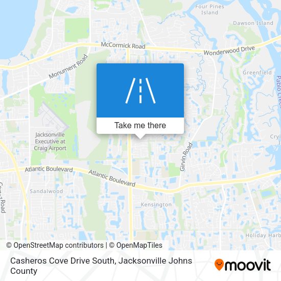 Casheros Cove Drive South map