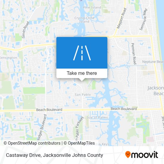 Castaway Drive map