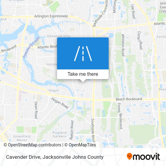 Cavender Drive map