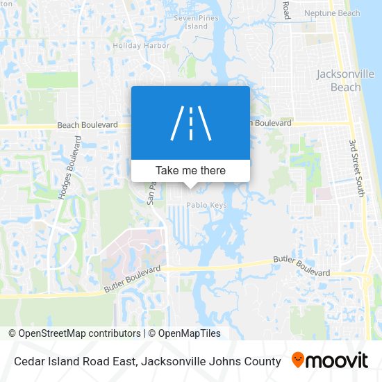 Cedar Island Road East map