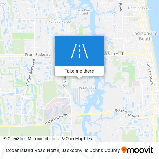 Cedar Island Road North map