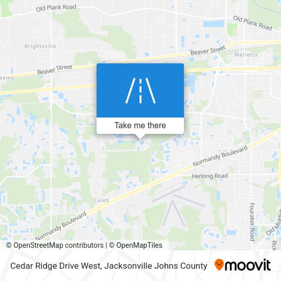 Cedar Ridge Drive West map