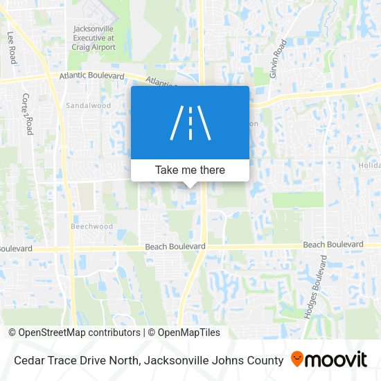 Mapa de Cedar Trace Drive North