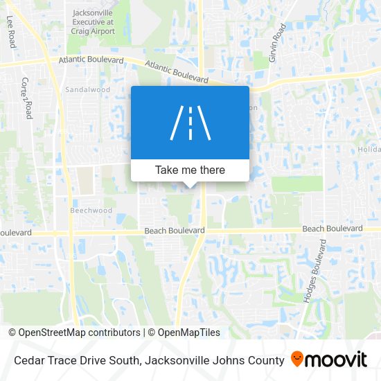 Cedar Trace Drive South map