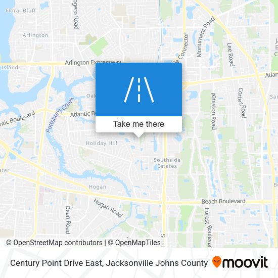Century Point Drive East map