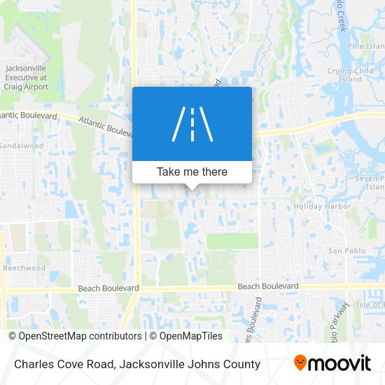 Charles Cove Road map