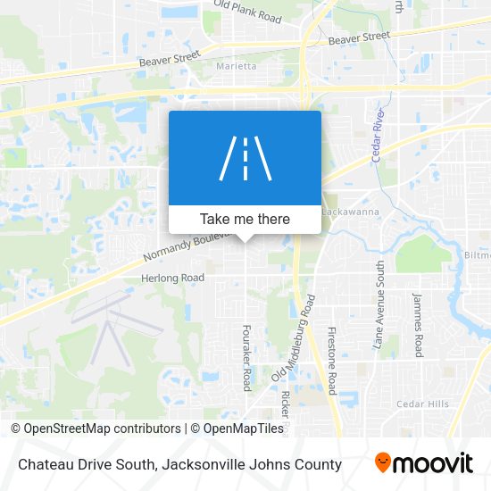 Chateau Drive South map