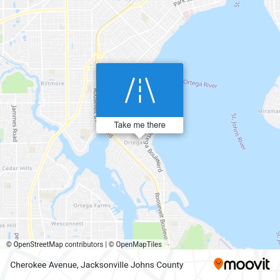Cherokee Avenue map