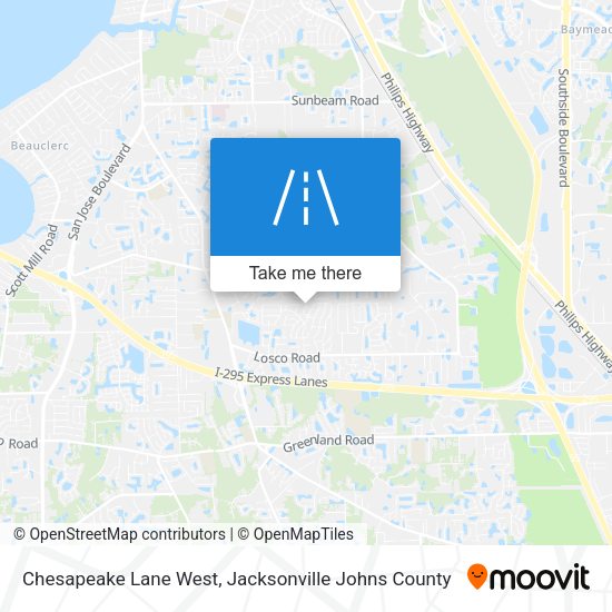 Chesapeake Lane West map