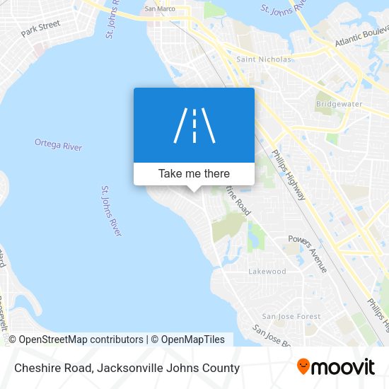 Cheshire Road map
