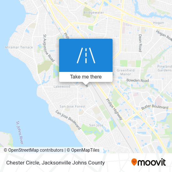 Chester Circle map