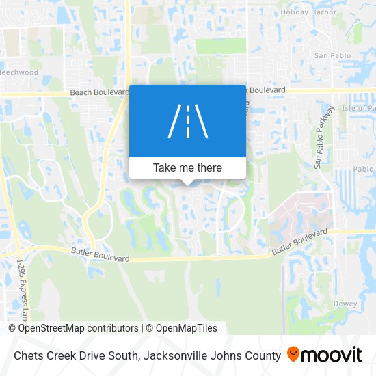 Chets Creek Drive South map