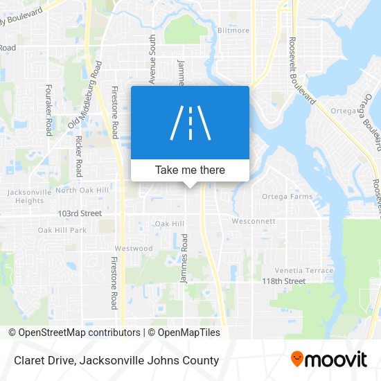 Claret Drive map
