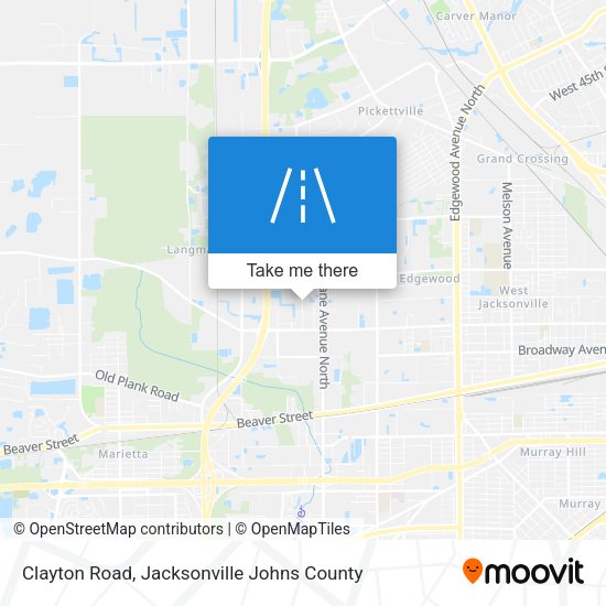 Clayton Road map