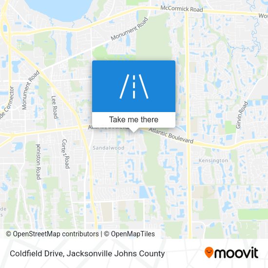 Coldfield Drive map
