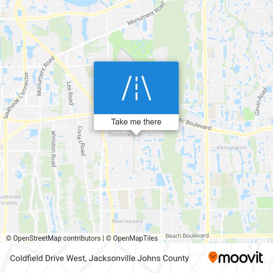 Coldfield Drive West map