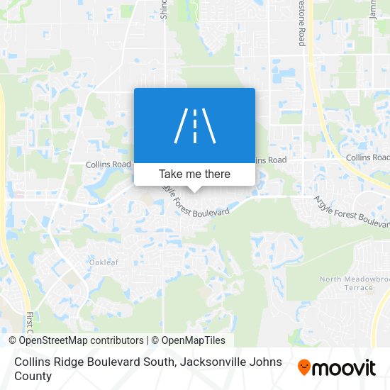 Collins Ridge Boulevard South map