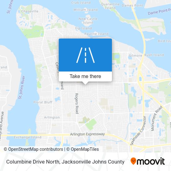 Columbine Drive North map