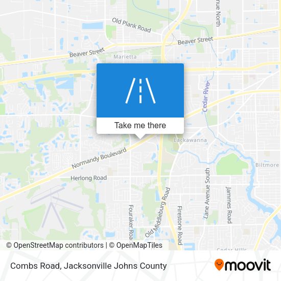 Combs Road map
