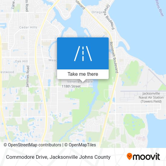 Mapa de Commodore Drive