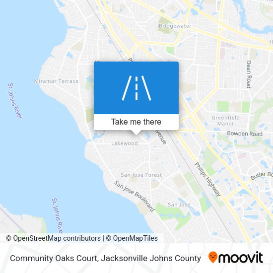 Community Oaks Court map