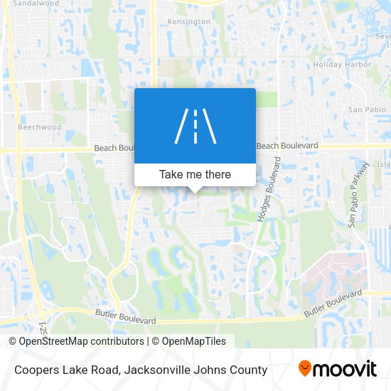 Coopers Lake Road map
