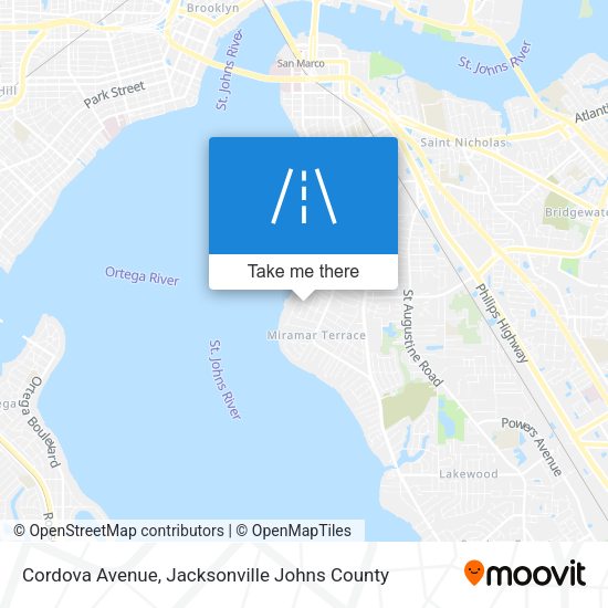 Mapa de Cordova Avenue
