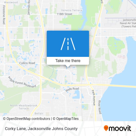 Corky Lane map