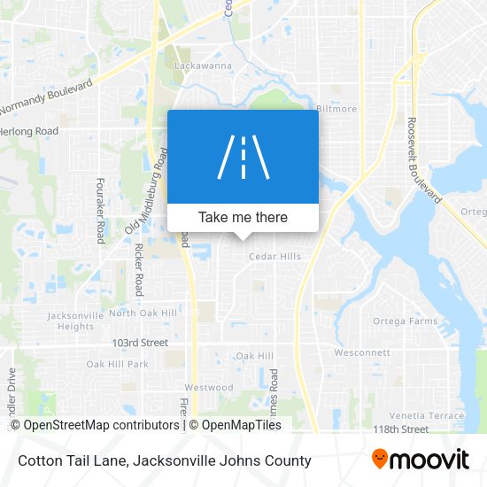 Cotton Tail Lane map