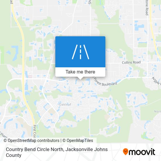 Country Bend Circle North map