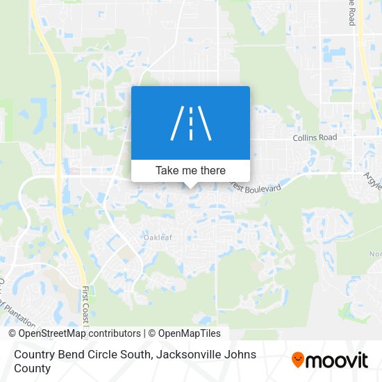 Country Bend Circle South map