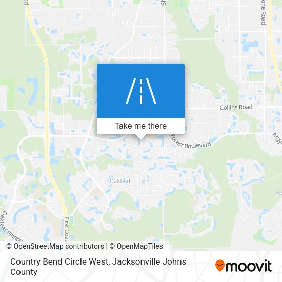 Country Bend Circle West map