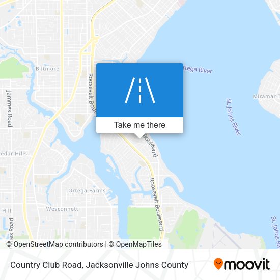 Country Club Road map