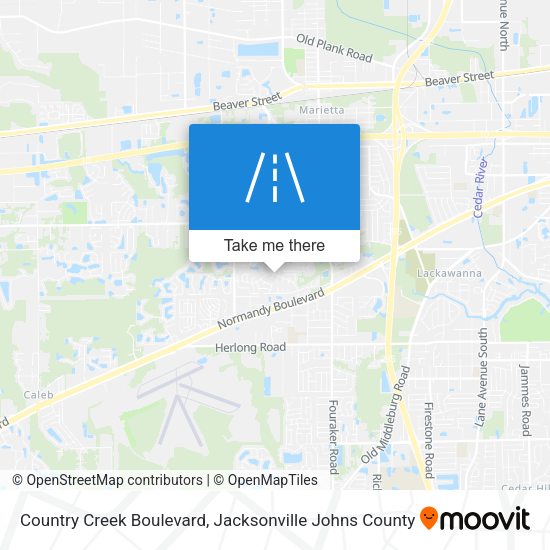 Country Creek Boulevard map