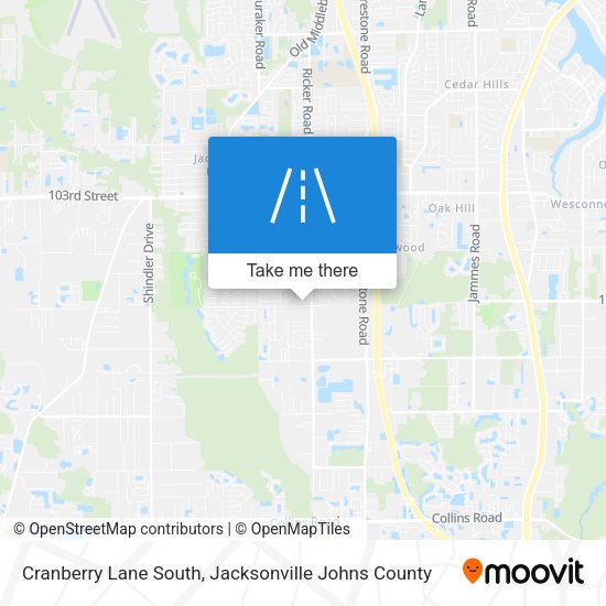 Cranberry Lane South map