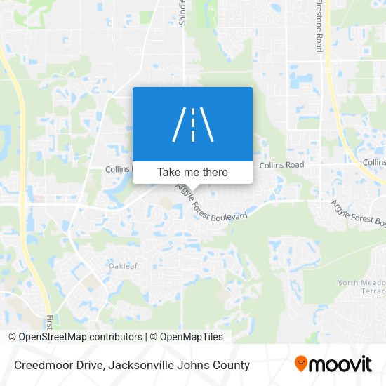 Creedmoor Drive map