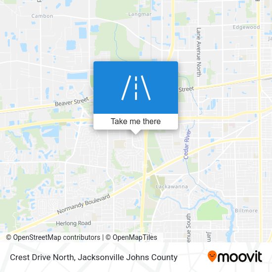 Crest Drive North map
