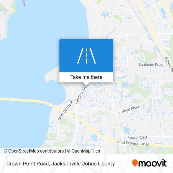Crown Point Road map