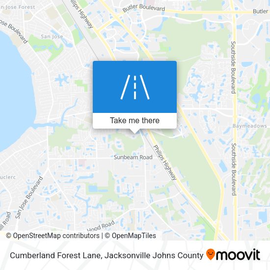 Cumberland Forest Lane map