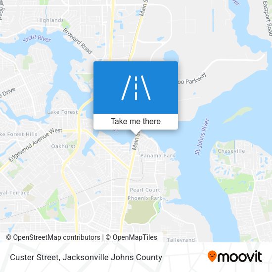 Custer Street map