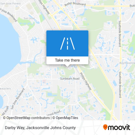 Darby Way map