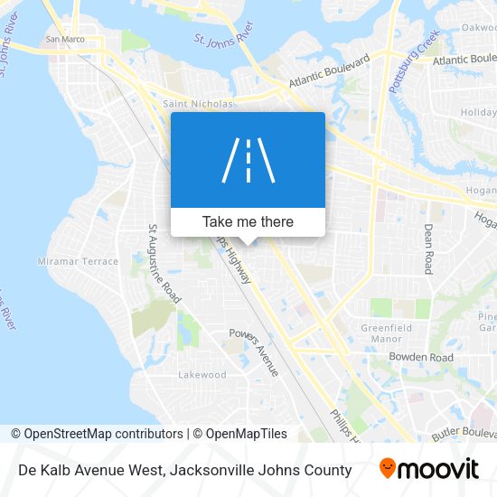 De Kalb Avenue West map