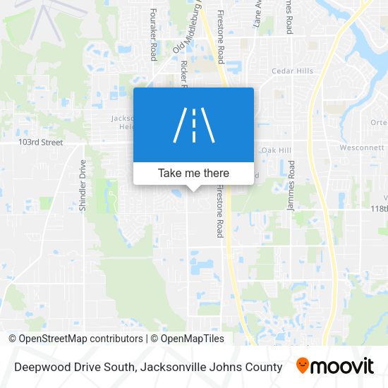 Deepwood Drive South map