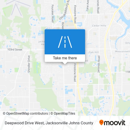 Deepwood Drive West map