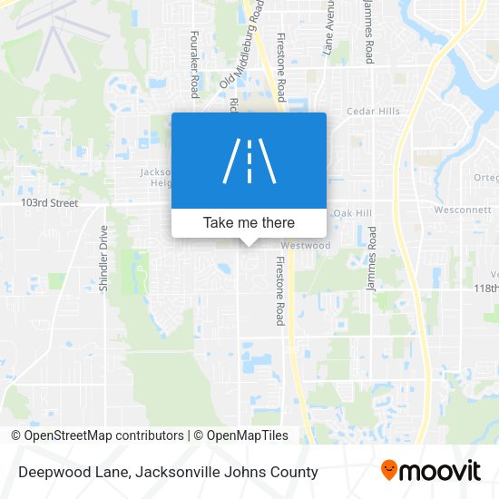Deepwood Lane map
