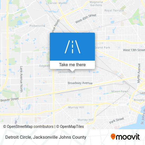 Mapa de Detroit Circle