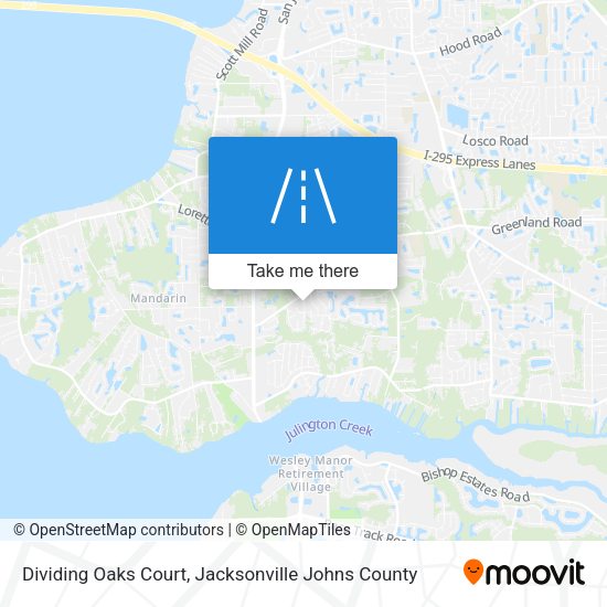 Dividing Oaks Court map